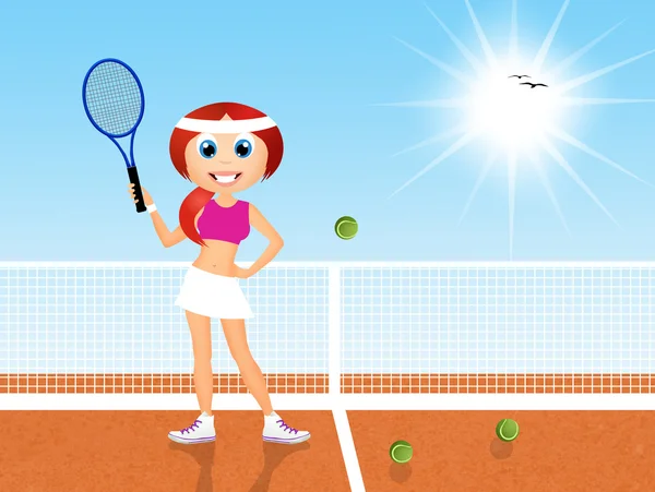 テニスをしている女の子 — ストック写真