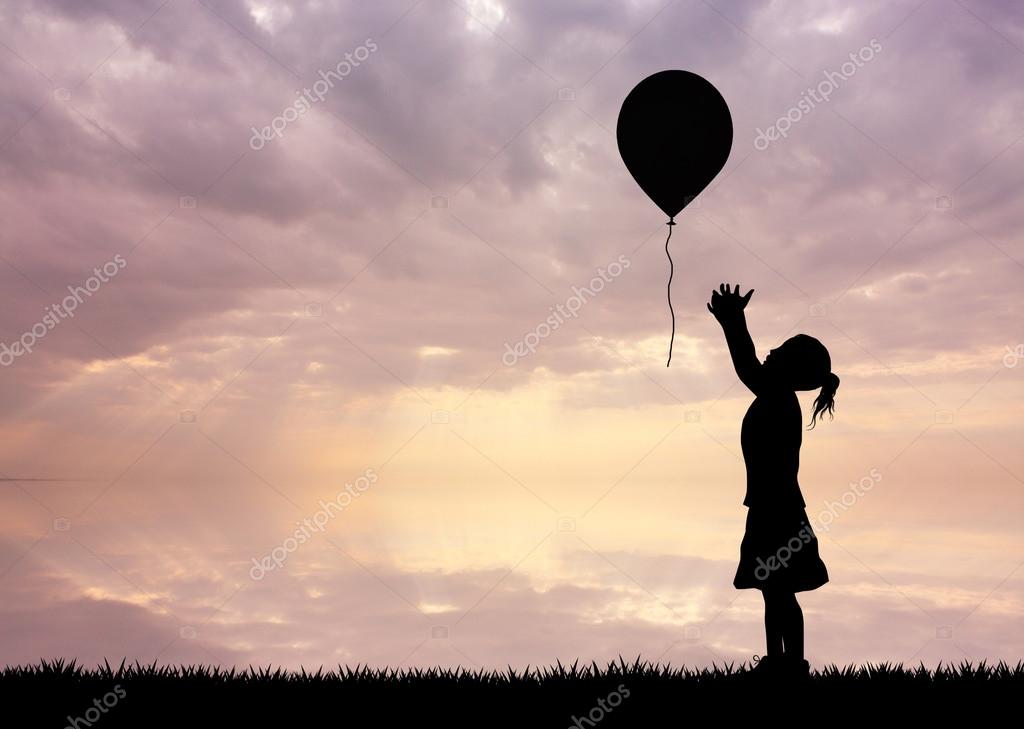 Young Girl Silhouette Balloon