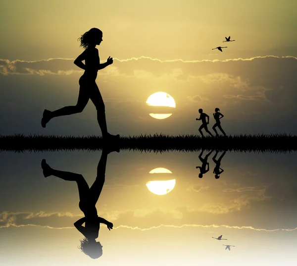 Girl running — Stock Photo, Image