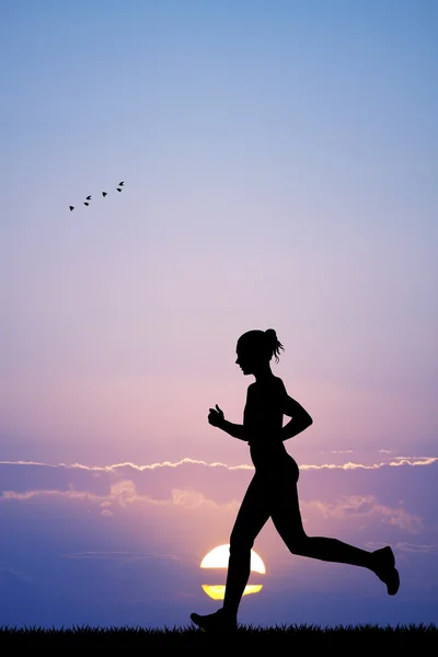 Girl running — Stock Photo, Image