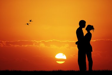 Birbirine aşık çift