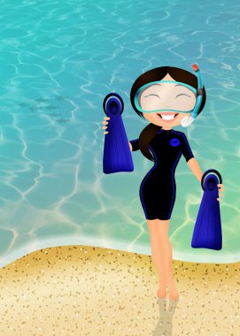 Kız daldırma yapar