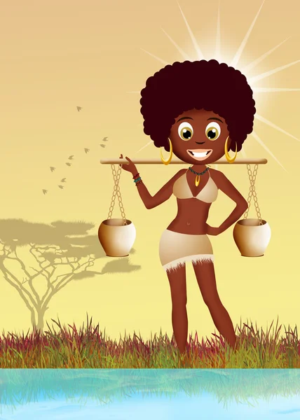 Afro Girl — Stockfoto