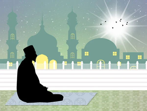 Muslim man praying — Stock Photo, Image