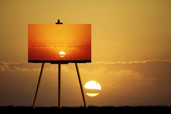 Canvas at sunset — Stock Photo, Image