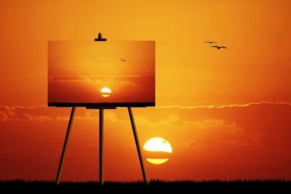 Canvas at sunset — Stock Photo, Image