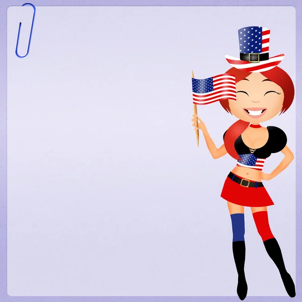 American girl for 4 july