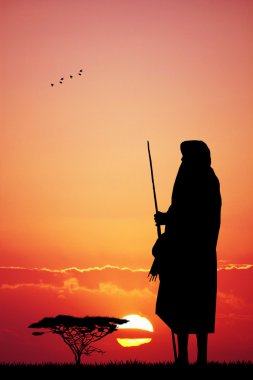 Masai gün batımında