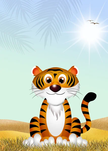 Tiger cartoon — Stockfoto