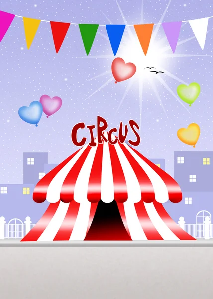 Cirkuszi sátor — Stock Fotó