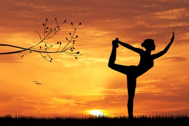 Yoga yapan kadın
