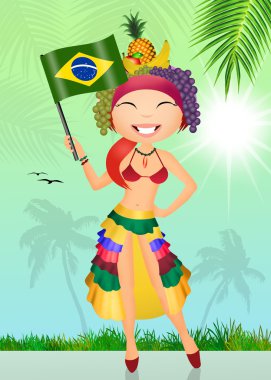 Brazilian girl clipart