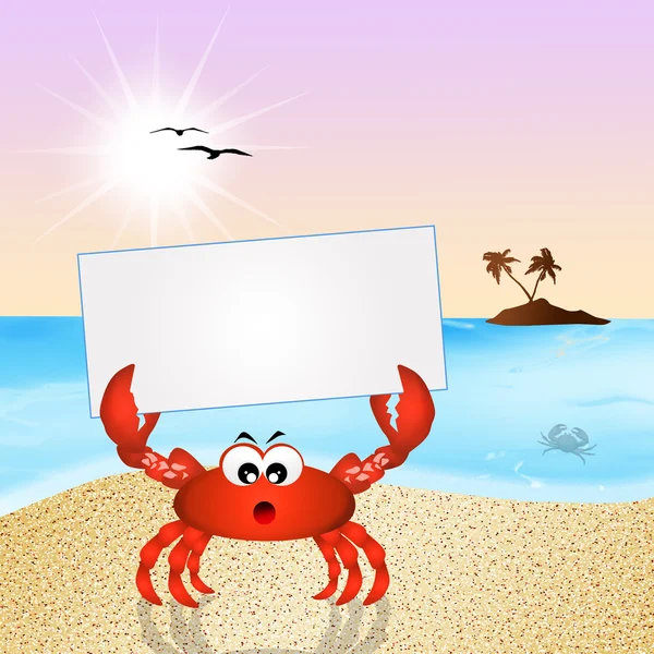 Crabe avec lunettes de soleil — Photo