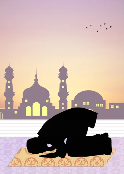 Muslim man praying — Stock Photo, Image