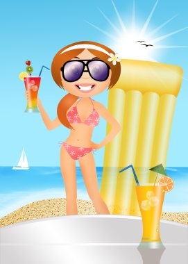 kız içki yaz kokteyl