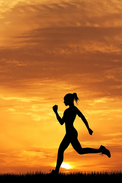 Girl running — Stock Photo, Image