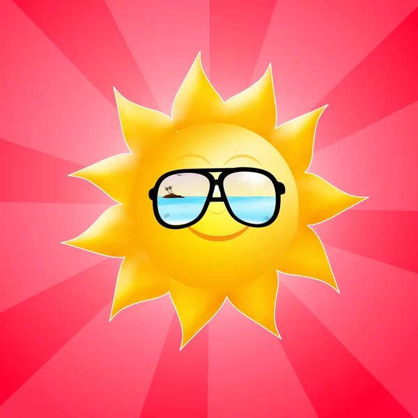 Funny sun cartoon — Stock Photo, Image