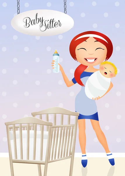 Baby-sitter — Foto Stock