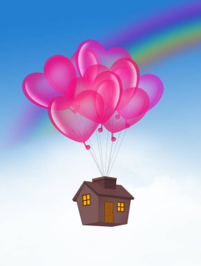 Balonlu uçan ev