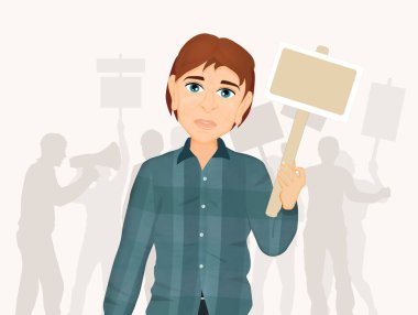 Gösterideki protestonun bir göstergesi