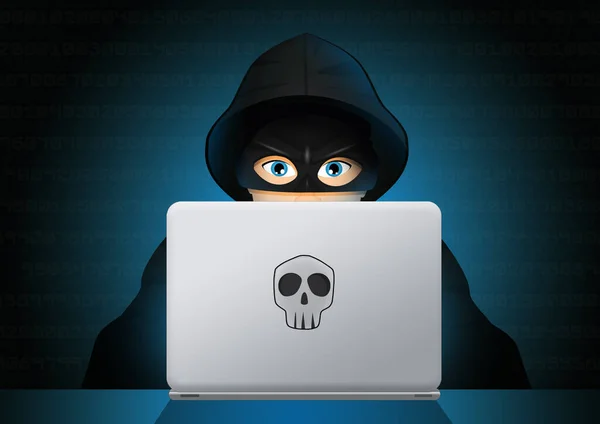 Illustratie Van Criminele Cyber Hacker Aanval — Stockfoto