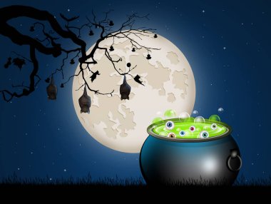 illustration of Halloween soup