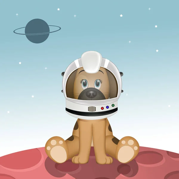 Illustration Dog Astronaut — Fotografia de Stock