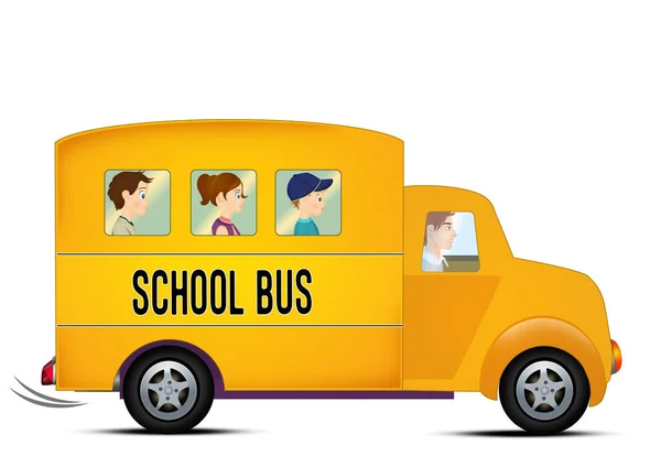 Okul Otobüsü Çizimi — Stok fotoğraf