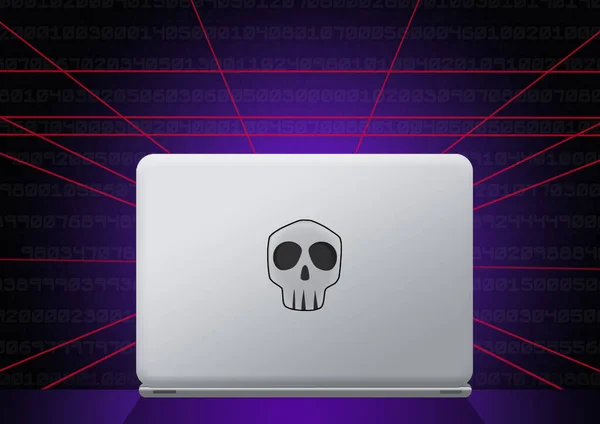 黑客攻击计算机的例证 — 图库照片