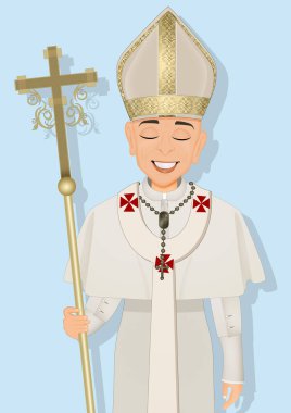 illustration of funny Pope