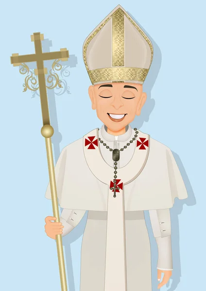 Illustration Funny Pope — Φωτογραφία Αρχείου