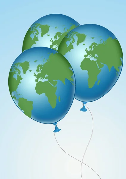 Ilustración Globos Forma Del Mundo —  Fotos de Stock