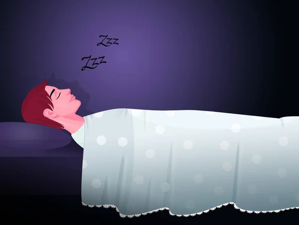 Illustration Man Sleeping Dreaming — Fotografia de Stock