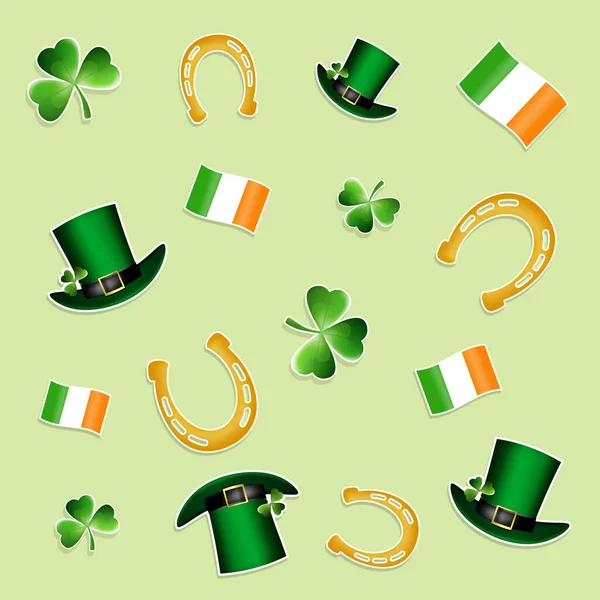 background with St. Patrick's day objects