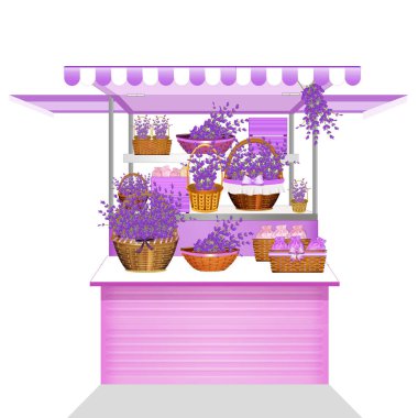 Lavanta büfesi çizimi