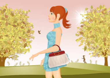 Yazın esmer bir kızın resmi.