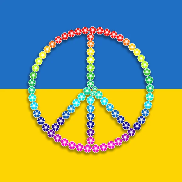 Illustration Peace Love Ukraine — стокове фото