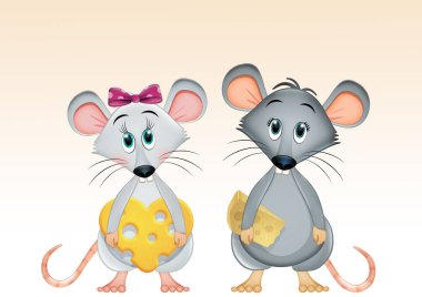 illustration of couple of mice