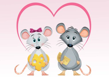 couple of mice in love