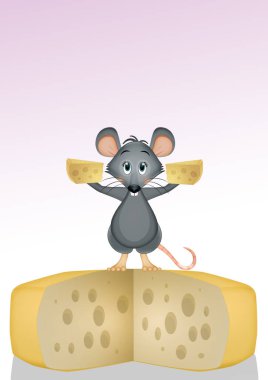 funny little mice with cheese