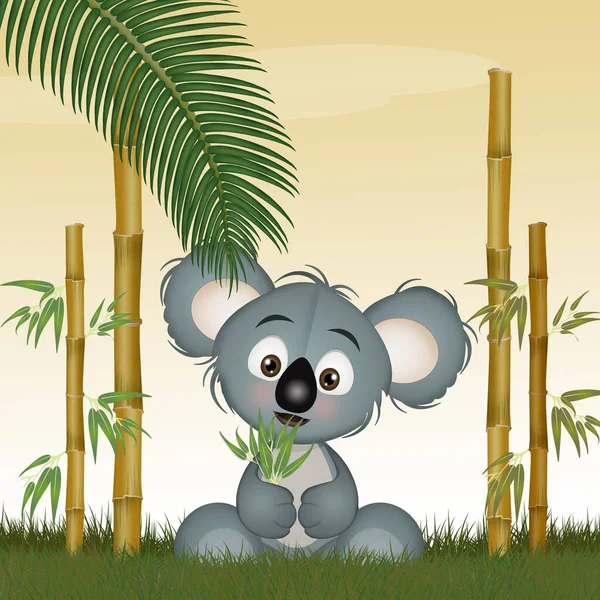 Illustratie Van Baby Koala Jungle — Stockfoto