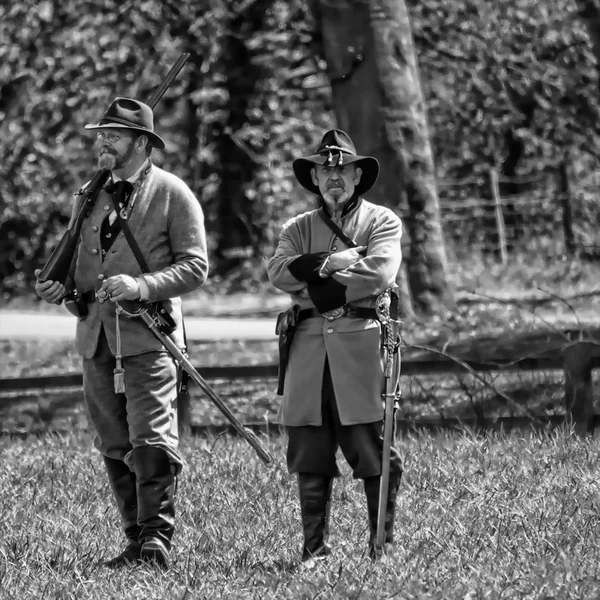 2 důstojníky americké občanské války — Stock fotografie