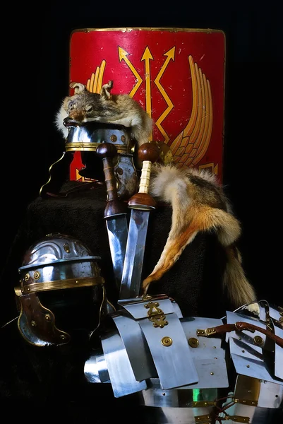 Roman soldier equipment — Stock Photo, Image