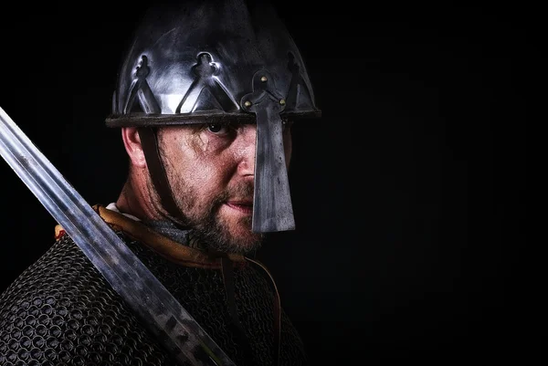 Medieval Swordsman — Stock Photo, Image