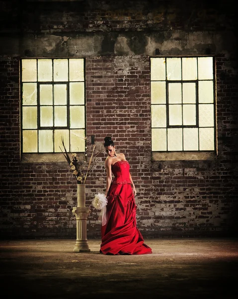 Lady in Red — Stock Photo, Image