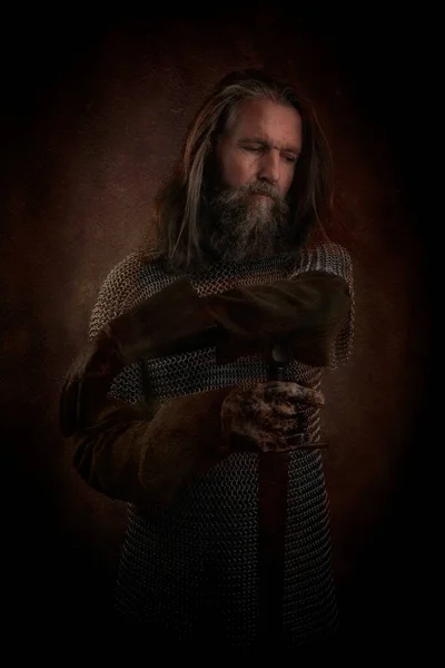 Viking Savaşçısına Yaklaşın — Stok fotoğraf
