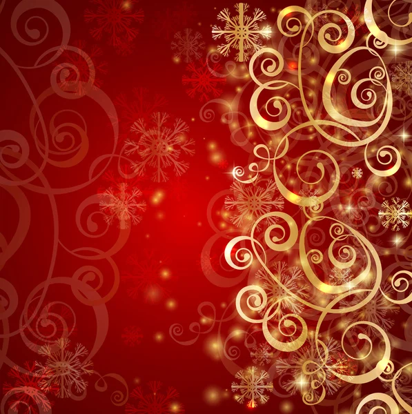 Elegantní vánoční červené pozadí — Stockový vektor