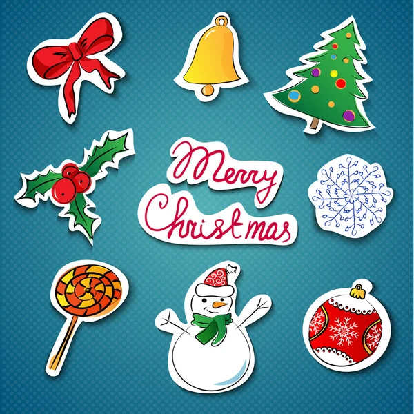 Set de iconos de Navidad.Ilustración vectorial — Vector de stock
