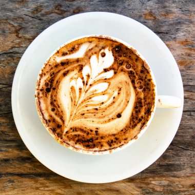 kahve ile bir yaprak çizmek