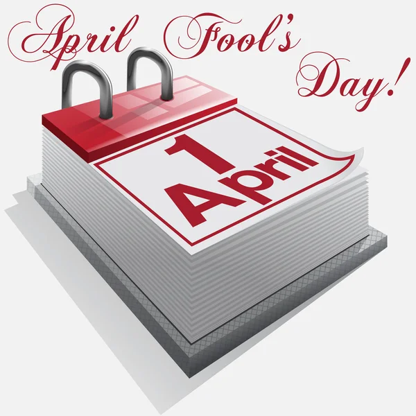 1 april, april fool's day, dagen av skratt. — Stock vektor